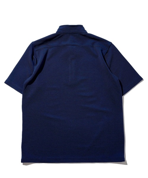 TETE HOMME（テットオム）の「リップルボーダースタンドポロ（ポロシャツ・メンズ・ネイビー/サックスブルー/ホワイト・XX-LARGE/LARGE/MEDIUM）」の5枚目の写真