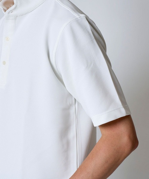 TETE HOMME（テットオム）の「リップルボーダースタンドポロ（ポロシャツ・メンズ・ネイビー/サックスブルー/ホワイト・XX-LARGE/LARGE/MEDIUM）」の11枚目の写真