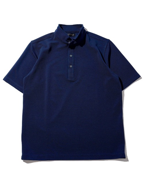 TETE HOMME（テットオム）の「リップルボーダースタンドポロ（ポロシャツ・メンズ・ネイビー/サックスブルー/ホワイト・XX-LARGE/LARGE/MEDIUM）」の18枚目の写真