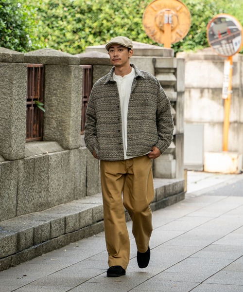 FCTY.(エフシーティーワイ)の「ジャガードシャツブルゾン(ブルゾン・メンズ・グレー/ブラック・MEDIUM/LARGE)」の4枚目の写真