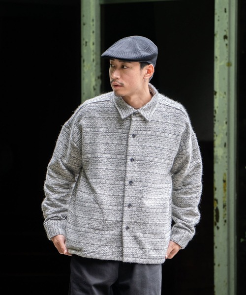 FCTY.(エフシーティーワイ)の「ジャガードシャツブルゾン(ブルゾン・メンズ・グレー/ブラック・MEDIUM/LARGE)」の8枚目の写真