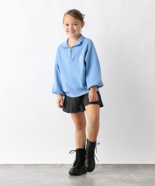 GLOBAL WORK(グローバルワーク)の「メルティハーフZIPニットプルオーバー/593432(ニット/セーター・キッズ・ブルー系その他/オフホワイト・140cm/160cm/150cm/130cm)」の10枚目の写真