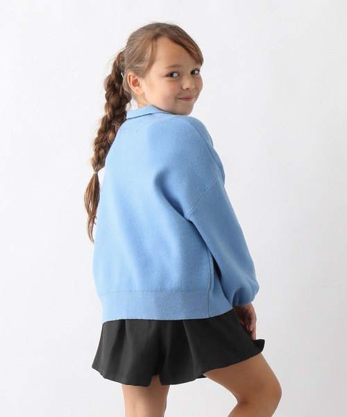 GLOBAL WORK(グローバルワーク)の「メルティハーフZIPニットプルオーバー/593432(ニット/セーター・キッズ・ブルー系その他/オフホワイト・140cm/160cm/150cm/130cm)」の14枚目の写真