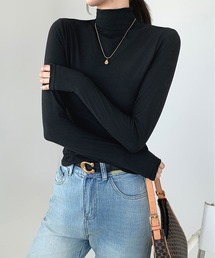 タートルネック カットソー レディース