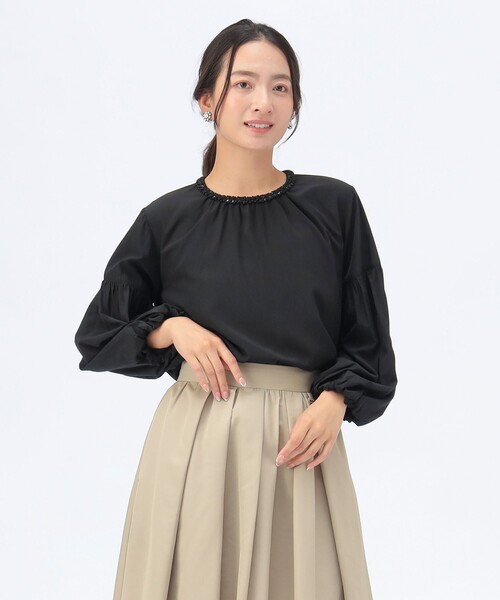 BEAMS HEART(ビームスハート)の「【セレモニー・ハレの日】飾りテープ ブラウス(シャツ/ブラウス・レディース・オフホワイト/ブラック・FREE)」の17枚目の写真