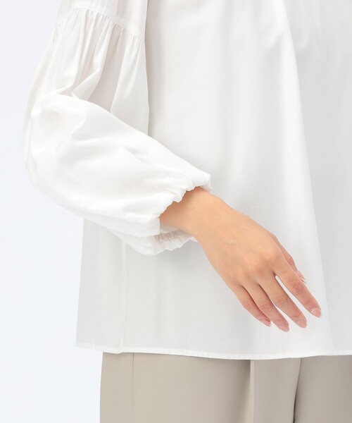BEAMS HEART(ビームスハート)の「【セレモニー・ハレの日】飾りテープ ブラウス(シャツ/ブラウス・レディース・オフホワイト/ブラック・FREE)」の10枚目の写真