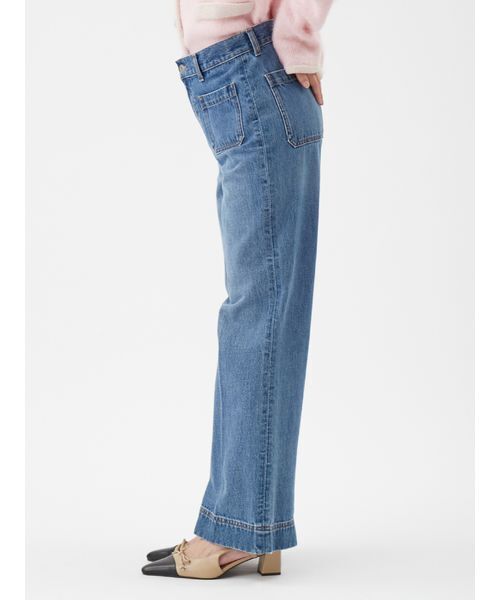 パッチポケットデザインシガレットデニムパンツ（デニムパンツ）｜Mila