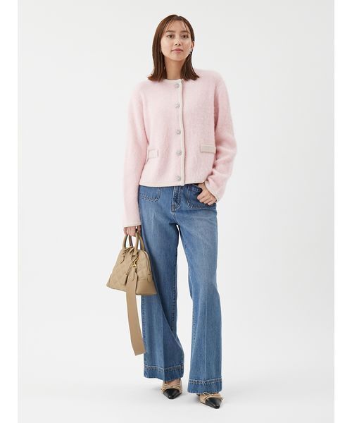 パッチポケットデザインシガレットデニムパンツ（デニムパンツ）｜Mila