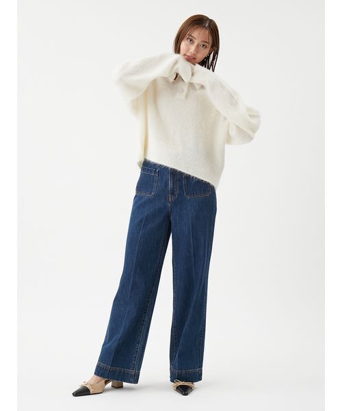 Mila Owen(ミラオーウェン)の「パッチポケットデザインシガレットデニムパンツ(デニムパンツ・レディース・インディゴブルー/ブルー/ライトブルー・0/1/00)」の18枚目の写真