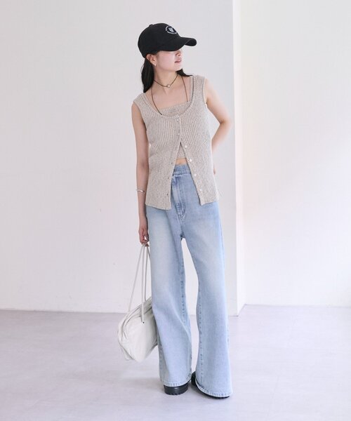mystic(ミスティック)の「【3サイズ展開】カットオフオーバーダイデニム(デニムパンツ・レディース・ブルー/ブルー系その他2・2/0/1)」の22枚目の写真