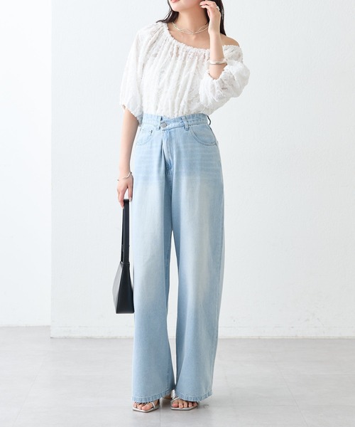 mystic(ミスティック)の「【3サイズ展開】カットオフオーバーダイデニム(デニムパンツ・レディース・ブルー/ブルー系その他2・2/0/1)」の7枚目の写真
