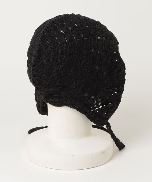 Vini（ヴィニ）の「クロシェットビーニー（ニットキャップ/ビーニー・レディース・アイボリー/ブラック・ONESIZE）」の4枚目の写真