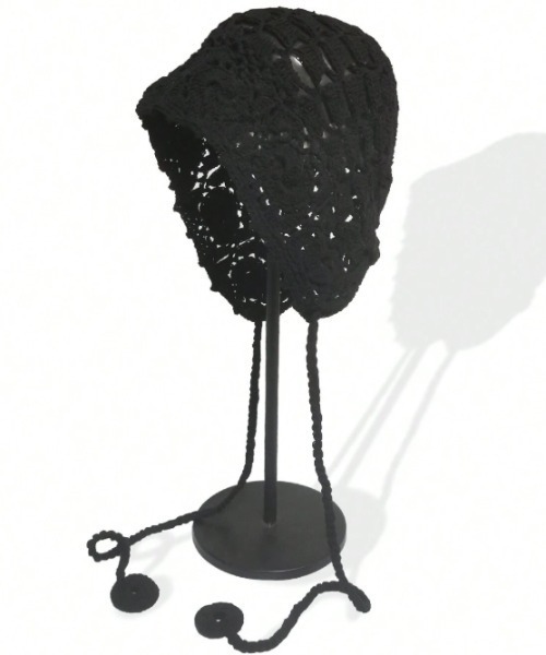 Vini（ヴィニ）の「クロシェットビーニー（ニットキャップ/ビーニー・レディース・アイボリー/ブラック・ONESIZE）」の2枚目の写真