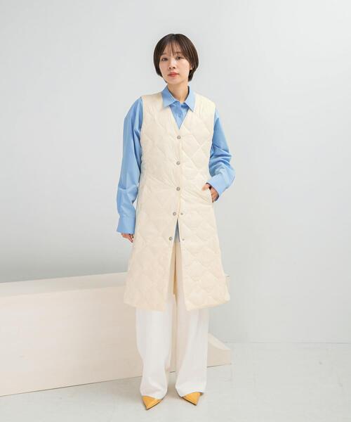 URBAN RESEARCH ROSSO WOMEN(アーバンリサーチ ロッソ)の「TAION VNECK LONG DOWN GILET(ダウンベスト・レディース・ブラウン/ベージュ/ブラック/オフホワイト・MEDIUM/LARGE)」の21枚目の写真