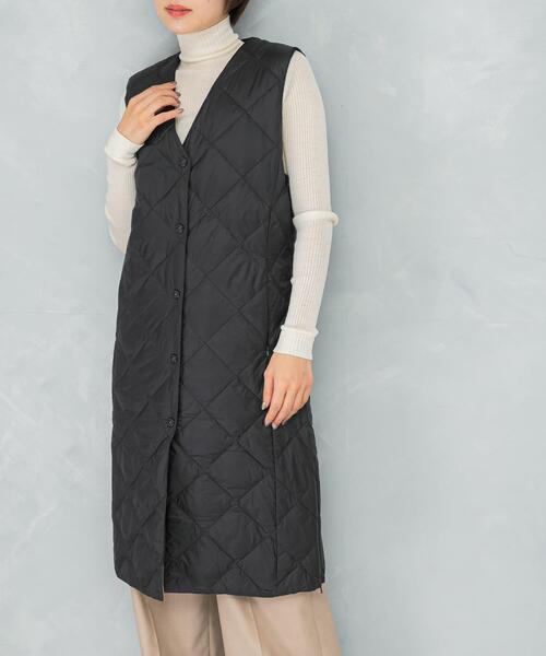 URBAN RESEARCH ROSSO WOMEN(アーバンリサーチ ロッソ)の「TAION VNECK LONG DOWN GILET(ダウンベスト・レディース・ブラウン/ベージュ/ブラック/オフホワイト・MEDIUM/LARGE)」の6枚目の写真