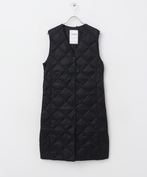 URBAN RESEARCH ROSSO WOMEN(アーバンリサーチ ロッソ)の「TAION VNECK LONG DOWN GILET(ダウンベスト・レディース・ブラウン/ベージュ/ブラック/オフホワイト・MEDIUM/LARGE)」の9枚目の写真