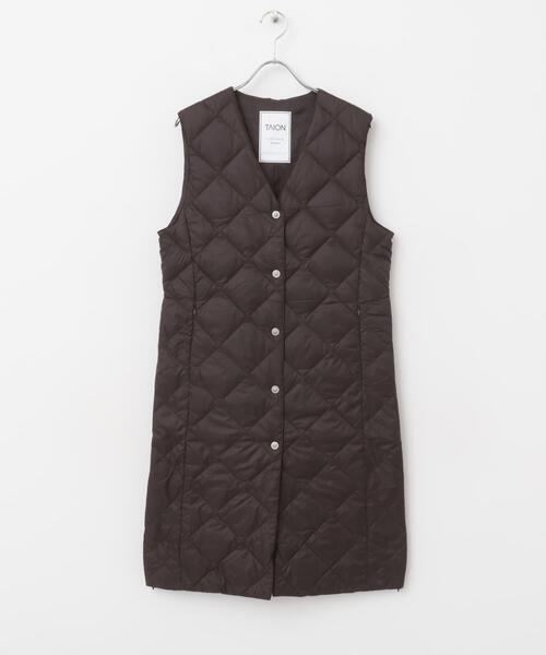 URBAN RESEARCH ROSSO WOMEN(アーバンリサーチ ロッソ)の「TAION VNECK LONG DOWN GILET(ダウンベスト・レディース・ブラウン/ベージュ/ブラック/オフホワイト・MEDIUM/LARGE)」の13枚目の写真