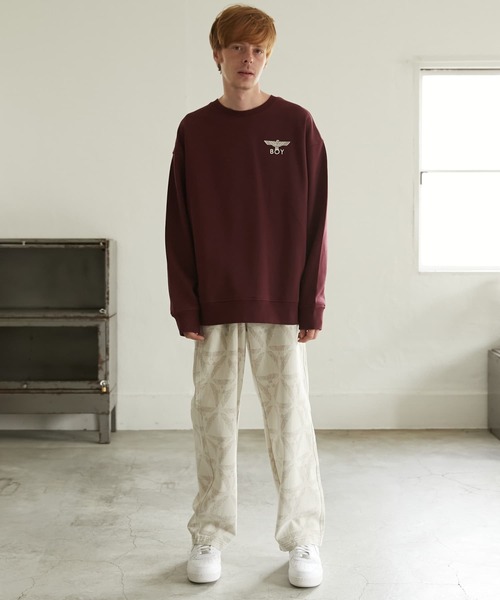 BOY LONDON（ボーイロンドン）の「【BOY LONDON】BOYLDN HEAVY SWEAT WINE（スウェット・メンズ・ワインレッド・LARGE/MEDIUM/X-LARGE）」の2枚目の写真