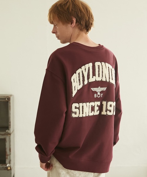 BOY LONDON（ボーイロンドン）の「【BOY LONDON】BOYLDN HEAVY SWEAT WINE（スウェット・メンズ・ワインレッド・LARGE/MEDIUM/X-LARGE）」の3枚目の写真