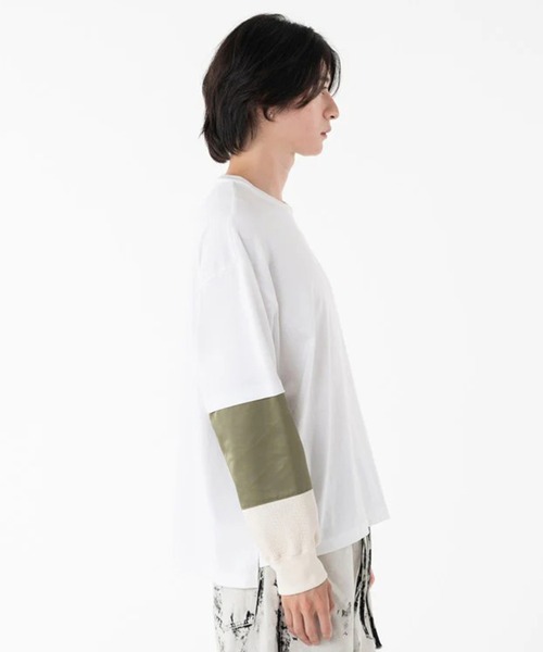 DISCOVERED（ディスカバード）の「【DISCOVERED/ディスカバード】SWITCH SLEEVE CUTSEWN（Tシャツ/カットソー・メンズ・ホワイト/ブラック・FREE）」の5枚目の写真