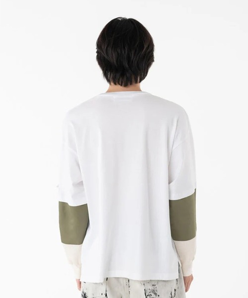 DISCOVERED（ディスカバード）の「【DISCOVERED/ディスカバード】SWITCH SLEEVE CUTSEWN（Tシャツ/カットソー・メンズ・ホワイト/ブラック・FREE）」の6枚目の写真