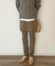 Trefle blanc（トレフルブラン）の「【original】miniskirt leggings mocha（その他パンツ）」