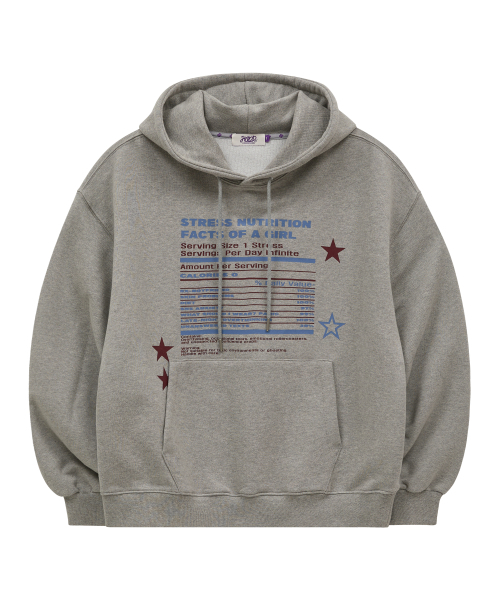 HOODHOOD(フッドフッド)の「Girl Stress Nutrition フードグレー(パーカー・レディース・その他・2/1)」の5枚目の写真
