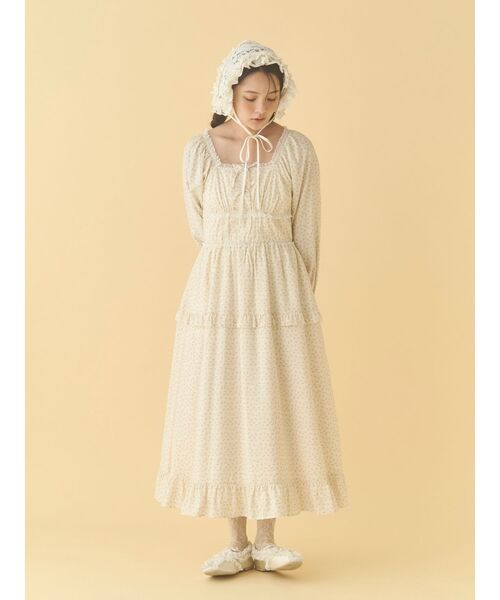 merry jenny（メリージェニー）の「petit flower ribbonワンピース（ワンピース・レディース・オフホワイト/クリーム/ブラック・FREE）」の12枚目の写真