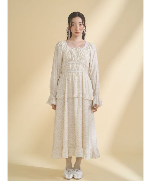 セール】petit flower ribbonワンピース（ワンピース）｜merry jenny