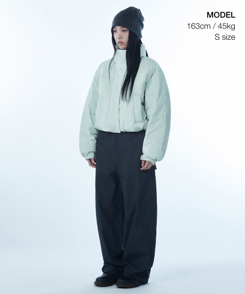 MUSINSA STANDARD WOMAN（ムシンサスタンダードウーマン）の「ウィメンズデイリープファーショートパディングジャケット[ペイルミント]（ダウンジャケット/コート・レディース・その他・SMALL/MEDIUM/LARGE/X-SMALL）」の2枚目の写真