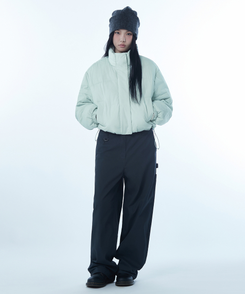 MUSINSA STANDARD WOMAN（ムシンサスタンダードウーマン）の「ウィメンズデイリープファーショートパディングジャケット[ペイルミント]（ダウンジャケット/コート・レディース・その他・SMALL/MEDIUM/LARGE/X-SMALL）」の3枚目の写真