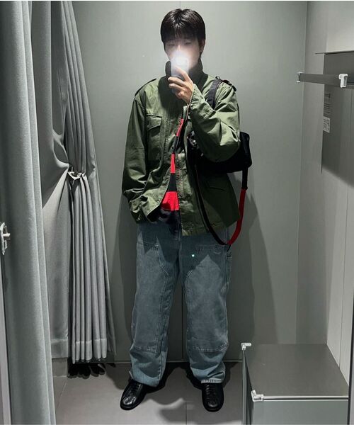 MUSINSA STANDARD（ムシンサスタンダード）の「ストライプラグビーシャツ[ブラック/レッド]（ポロシャツ・メンズ・その他・MEDIUM/LARGE/X-LARGE/XX-LARGE）」の7枚目の写真