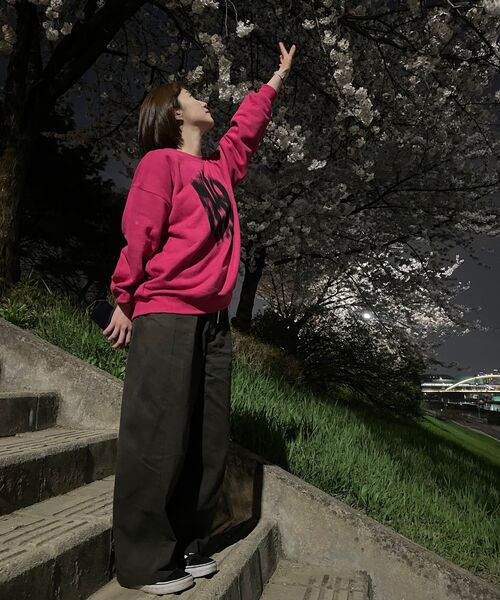 SLOWACID（スローアシッド）の「ブラーリーロゴスウェットシャツ[ディープピンク]（スウェット・レディース・その他・LARGE/MEDIUM/SMALL/X-LARGE）」の3枚目の写真