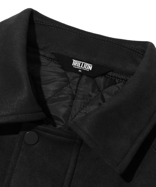 TRILLION(トリリオン)の「スエードリベットブルゾンジップアップジャケット(ブラック)(ブルゾン・レディース・その他・MEDIUM/LARGE/X-LARGE)」の4枚目の写真