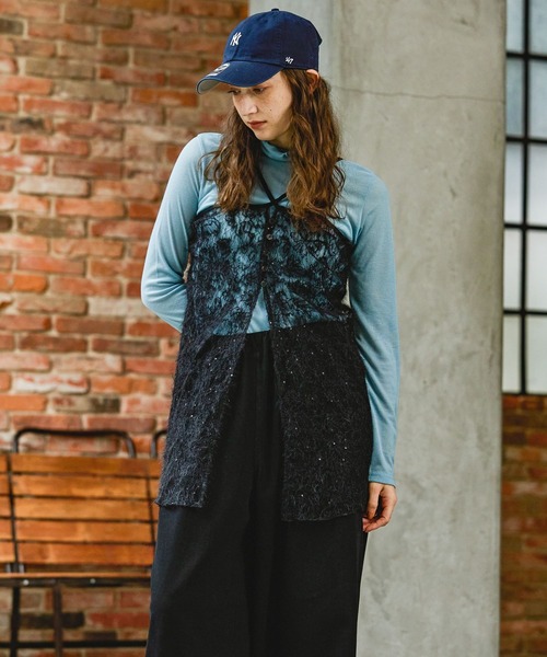 GEORGE'S（ジョージズ）の「マルチWAY 起毛レーススカート（スカート・レディース・ブラック/オフホワイト/ベージュ・MEDIUM）」の11枚目の写真