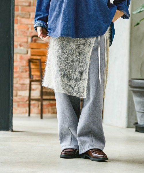 GEORGE'S（ジョージズ）の「マルチWAY 起毛レーススカート（スカート・レディース・ブラック/オフホワイト/ベージュ・MEDIUM）」の8枚目の写真