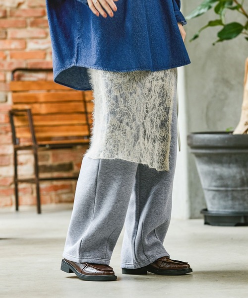 GEORGE'S（ジョージズ）の「マルチWAY 起毛レーススカート（スカート・レディース・ブラック/オフホワイト/ベージュ・MEDIUM）」の7枚目の写真