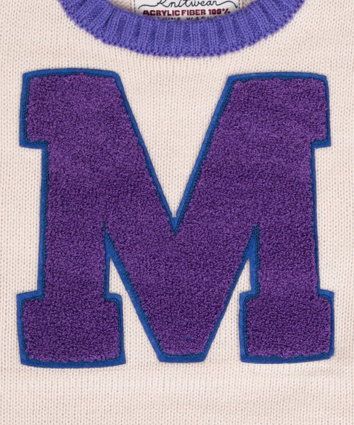 Life Support Products（ライフサポートプロダクツ）の「【マシンウォッシャブル】レタードニット（ニット/セーター・キッズ・パープル/オレンジ/ブルー/アイボリー/チャコール・90/100/110/120/80/130/140/150/95）」の22枚目の写真