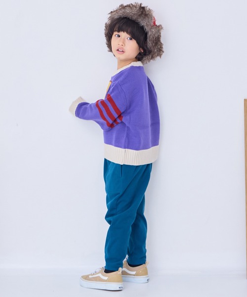 Life Support Products（ライフサポートプロダクツ）の「【マシンウォッシャブル】レタードニット（ニット/セーター・キッズ・パープル/オレンジ/ブルー/アイボリー/チャコール・90/100/110/120/80/130/140/150/95）」の12枚目の写真