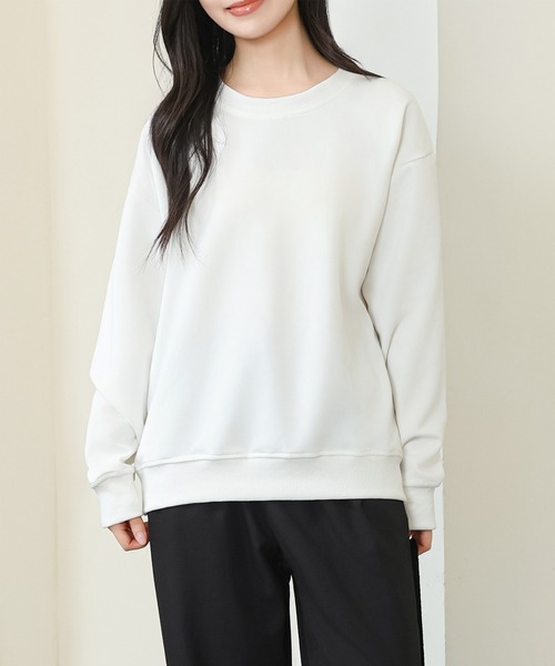 セール】ラウンドネック オーバーサイズ 長袖 スウェット プルオーバー