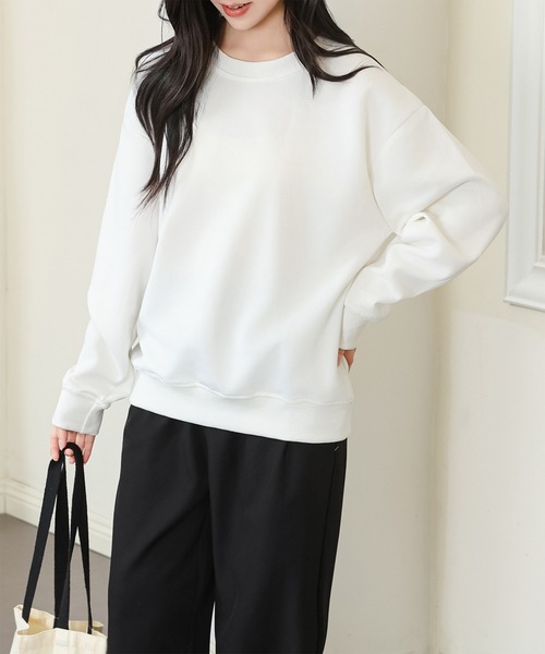 セール】ラウンドネック オーバーサイズ 長袖 スウェット プルオーバー