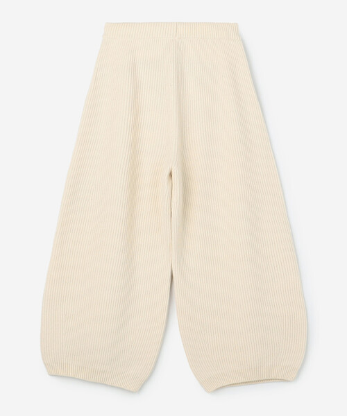 UNFIL（アンフィル）の「UNFIL | ウールコットン リブニット ワイドパンツ WOMEN（その他パンツ・レディース・オフホワイト/ブラック系その他・1）」の4枚目の写真