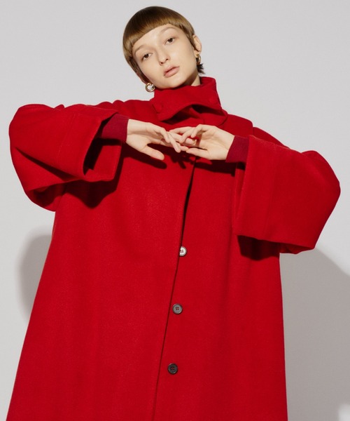 PERNA（ペルナ）の「スタンドカラーロングコート（ステンカラーコート