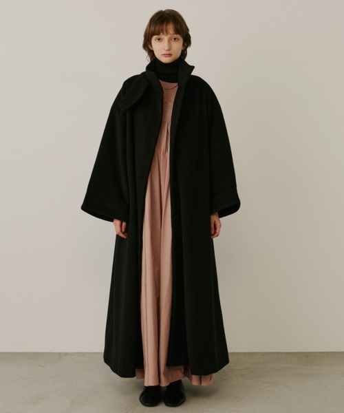 PERNA（ペルナ）の「スタンドカラーロングコート（ステンカラーコート