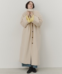 PERNA（ペルナ）の「スタンドカラーロングコート（ステンカラーコート）」