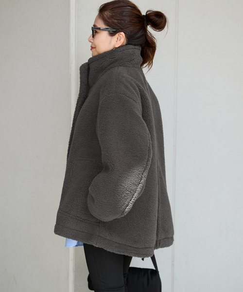 JOURNAL STANDARD(ジャーナルスタンダード)の「《追加2》エコファーショートブルゾン(ブルゾン・レディース・チャコールグレー/ブラウン・FREE)」の8枚目の写真