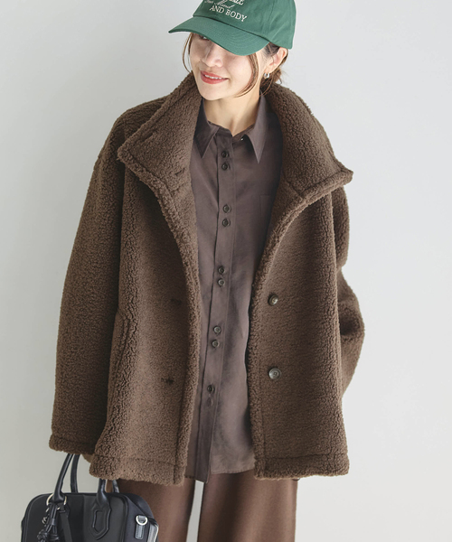 JOURNAL STANDARD(ジャーナルスタンダード)の「《追加2》エコファーショートブルゾン(ブルゾン・レディース・チャコールグレー/ブラウン・FREE)」の12枚目の写真