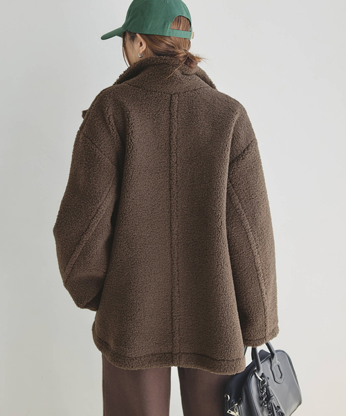 JOURNAL STANDARD(ジャーナルスタンダード)の「《追加2》エコファーショートブルゾン(ブルゾン・レディース・チャコールグレー/ブラウン・FREE)」の14枚目の写真