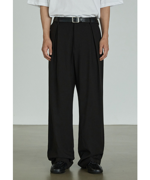 P.IN.O(ピインオ)の「9130 ワンタックセミワイドスラックス-黒(スラックス・メンズ・ブラック・MEDIUM/LARGE/X-LARGE/SMALL)」の3枚目の写真