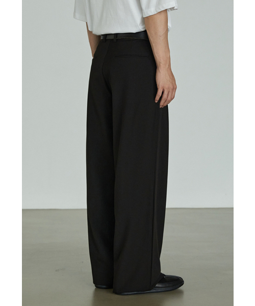 P.IN.O(ピインオ)の「9130 ワンタックセミワイドスラックス-黒(スラックス・メンズ・ブラック・MEDIUM/LARGE/X-LARGE/SMALL)」の4枚目の写真
